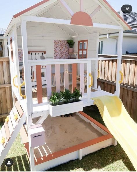 Cubby House Ideas, Kids House Garden, Kids Cubby Houses, Kids Cubbies, Outdoor Play Space, Kids Backyard Playground, Small Backyard Design Ideas, Backyard Design Ideas Budget, Play Area Backyard