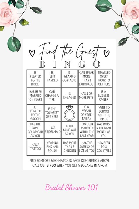 17 FREE Printable Bridal Shower Games | Bridal Shower 101 Bridal Shower Games Free Printables, Bingo Printable Free, Free Bridal Shower Games, Bridal Jeopardy, Bingo Free Printable, Wedding Bingo, Bridal Shower Games Funny, Guest Bingo, Bridal Shower Prizes