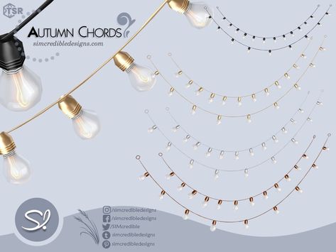 The Sims Resource - Autumn Chords 2 Strings Ceiling Lamp Sims 4 Ceiling Decor Cc, Sims 4 Cc Lights Decor, Sims 4 Fairy Lights Cc Patreon, Sims4 Cc Lights, Sims 4 Cc String Lights, Sims 4 Cc Fairy Lights, Sims 4 Lamp Cc, Sims 4 Cc Lighting, Sims 4 Cas Mods