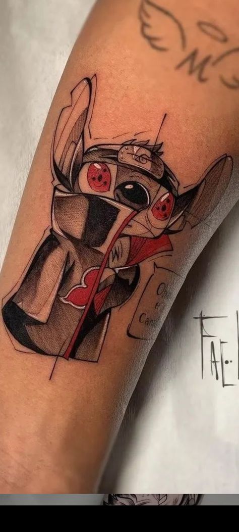 Naruto Tattoo Ideas Itachi, Master Jiraiya Tattoo, Neji Tattoo Ideas, Itachi Crows Tattoo, Nerdy Tattoos For Men, Spy X Family Tattoo, 90s Cartoon Tattoos, Itachi Tattoo Ideas, Akatsuki Tattoo