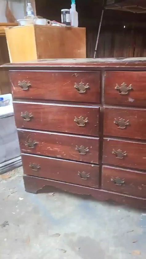 Cherry Dresser Hardware Update, Vintage Maple Dresser Makeover, Refinish Veneer Dresser, Cherry Wood Dresser, Akina 6-drawer Dresser, Antique Eastlake Dresser, Wood Dresser, Furniture Restoration, Cherry Wood