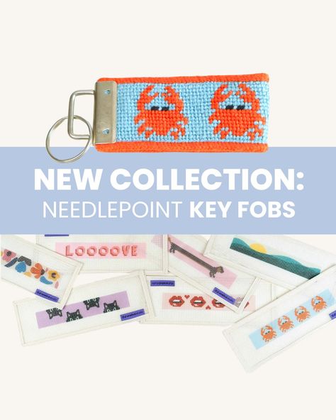 NEW Needlepoint Key Fobs are here!! 🔑 The day has finally come: we are launching one of the most exciting products - Key Fobs! Small, quick & fun projects that also make such amazing gifts - we’ve created designs for all: nature-lovers, flower-lovers, dog-lovers, cat-lovers, even crab-lovers...or just lovers in general! 😅 🦀 Crabs Key Fob 🦴 The Wie(n)ner Key Fob 💋 Bisous Key Fob 🗻 Green Mountais Key Fob ❤️ Looove Key Fob 🌸 Chilling Spell Key Fob 🐈‍⬛ Cat Key Fob Get yours at www.unwind.stud... Needlepoint Key Fob, Cat Key, Amazing Gifts, Flower Lover, Key Fobs, Nature Lovers, Key Fob, Fun Projects, Nature Lover