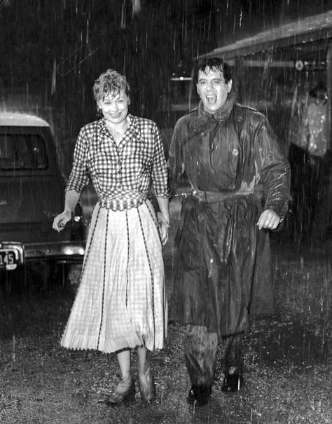 On the Set of "The Long, Long Trailer" | by Lucy_Fan Lucy And Desi, William Frawley, I Love Lucy Show, Lucille Ball Desi Arnaz, Lucy And Ricky, Caught In The Rain, Desi Arnaz, I Love Rain, Love Rain