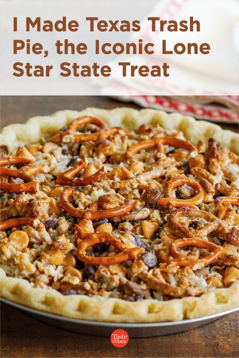 Texas Trash Pie Recipe, Texas Trash Pie, Trash Pie, Gourmet Comfort Food, Texas Trash, Yummy Pie Recipes, Favorite Pie, Pie Crust Recipes, Perfect Pies