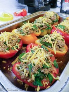 Heart Healthy Stuffed Peppers- I would recommend more of the meat mixture, especially if you have larger sized peppers. Also I'd add less sauce next time because it was too watery after being in the oven that long. Very delicious though! Healthy Stuffed Peppers, Cardiac Diet Recipes, Heart Healthy Recipes Low Sodium, Salt Recipes, Stuffed Peppers Healthy, Heart Healthy Eating, Healthy Pasta, Heart Healthy Diet, Low Salt