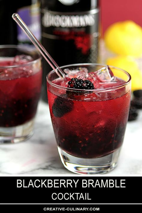 Tonic Cocktails, Blackberry Gin, Bramble Cocktail, Blackberry Bramble, Colorado Food, Refreshing Summer Cocktails, Summer Refreshments, Gin Cocktails, Alcohol Drinks