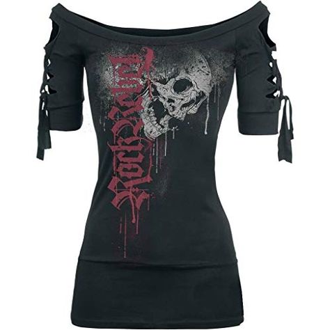 Gothic Lace, Rock Style Clothing, Outfits Edgy, Alternative Apparel, Cotton Polyester Fabric, Skull Shirts, Womens Fashion Edgy, Up Halloween, Alternative Outfits