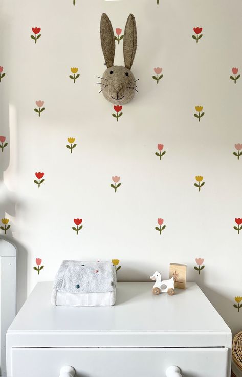 Tulip Flower Wall Stickers Wall Decals for Kids Nursery Decor Floral Wall Stickers Kids Wall Decor Removable Fabric Wall Stickers - Etsy Floral Wall Stickers, Nursery Interior, Heart Wall Decal, The World Is Your Oyster, World Is Your Oyster, Wall Decor Diy, Fabric Wall Decals, Flower Wall Decals, Matte Fabric