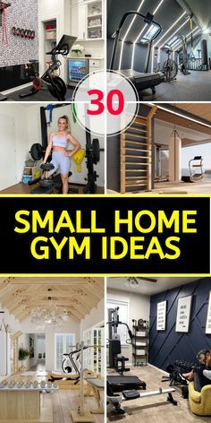 Home Office Workout Room Combo, Exercise Room Ideas, Small Gym Room Ideas, Home Gym Decor Ideas, Small Workout Room, Home Gyms Ideas Garage, Small Home Gym Design, Gym Corner, Garage Gym Design