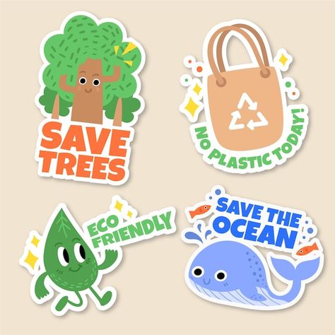 Hand drawn ecology badges with tree and ... | Premium Vector #Freepik #vector #zero-waste #eco-friendly #environmental-friendly #eco Kawaii Earth, Mother Earth Art, Earth Craft, Idee Cricut, Environment Day, Earth Art, Vector Hand, Save Earth, Instagram Story Template