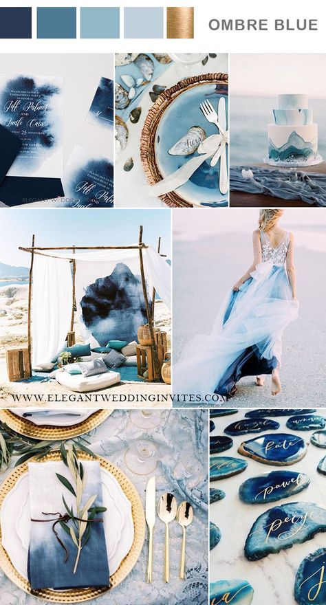 Blue Beach Wedding, Beach Wedding Ideas, Wedding Color Palettes, Blue And White Wedding, Dream Beach Wedding, Beach Wedding Colors, Sea Wedding, Ocean Wedding, Summer Beach Wedding