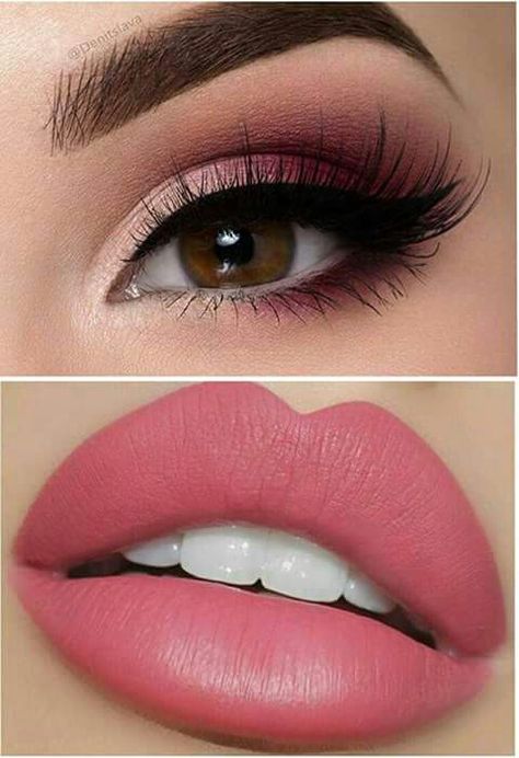 Magenta Smokey Eye Makeup, Make Up Fucsia, Pink Dress Makeup, Engagement Makeup, Art Makeup, Eye Makeup Designs, Makeup Looks Tutorial, Henna Tattoo Designs, Dress Makeup