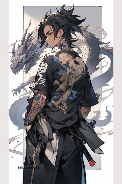 Dragon Warrior, Cool Anime Backgrounds, Wallpaper Animes, Anime Warrior, Character Design Male, 판타지 아트, Character Portraits, Cute Anime Guys, Anime Artwork