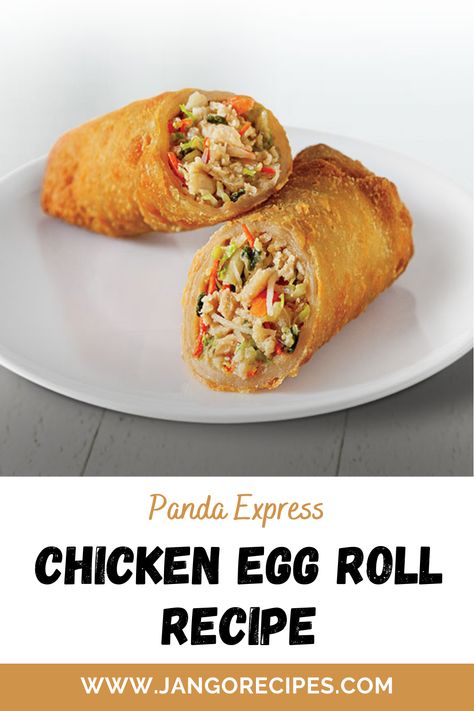 Panda Express Chicken Egg Rolls, Panda Express Egg Rolls Recipe, Panda Express Spring Rolls Recipe, Chicken Egg Rolls Chinese, Chicken Egg Roll Filling Recipes, Eggs Rolls Recipe, Panda Express Egg Rolls, Egg Roll Recipes Chicken, Egg Roll Ideas