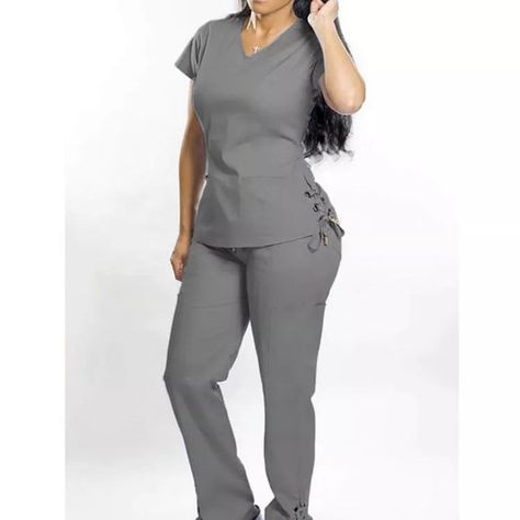 Scrub Pants Outfit, Nursing Scrubs Outfits, Medical Scrubs Fashion, White Scrubs, Stylish Scrubs, Medical Scrubs Outfit, Scrubs Dress, Scrub Style, Cute Scrubs