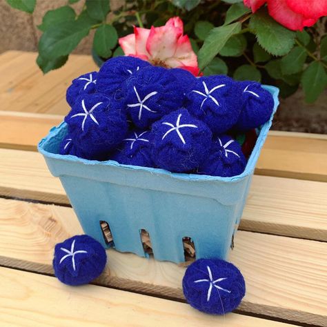 Felt Blueberries, Felt Food Patterns Free, Kids Play Food, Felt Toys Diy, Felt Food Patterns, Felt Food Diy, Felt Fruit, Food For Kids, Food Play