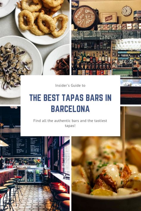 An insider's guide to all the best tapas bars in Barcelona, Spain! Find the most unique and authentic places, local's favorites, seafood, and much more! #tapas #barcelona #spain #authentic Mediterranean Vacation, Barcelona Bars, Restaurants In Barcelona, Barcelona Travel Guide, Tapas Menu, Best Tapas, Barcelona Spain Travel, Barcelona Restaurants, Barcelona Food