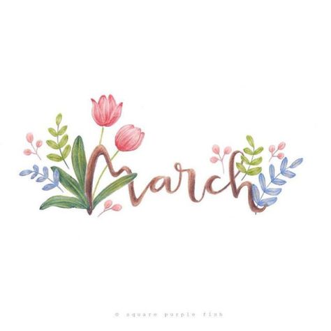 A Joyful Journey March Bullet Journal, Hello March, Month Of March, Pola Sulam, Months Of The Year, New Month, Daily Journal, Spring Has Sprung, Hello Spring