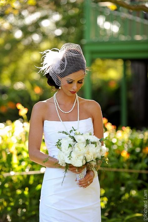 Wedding Dresses Vintage 50s, Wedding Headpiece Vintage, Gatsby Style Wedding, Wedding Makeup Vintage, Vintage Birdcage, Wedding Pearls, Birdcage Veils, Wedding Veil Vintage, Vintage Headpiece