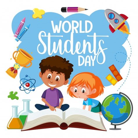 World Students Day, International Students Day, Student Day, Earth Day Images, Go Skateboarding Day, Global Handwashing Day, School Van, Earth Activities, Literacy Day