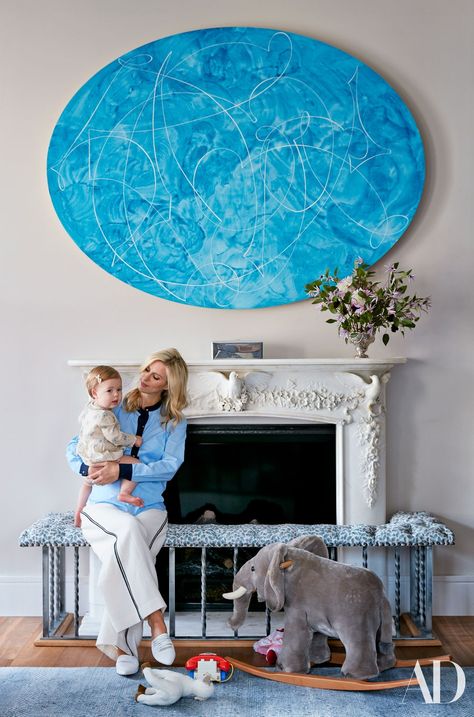 Go Inside James and Nicky Hilton Rothschild's Manhattan Home | Architectural Digest Baby Apartment Living, Nikki Hilton, Penthouse In New York, New York City Penthouse, Manhattan Penthouse, City Penthouse, New York Penthouse, Lily Grace, Chic Nursery