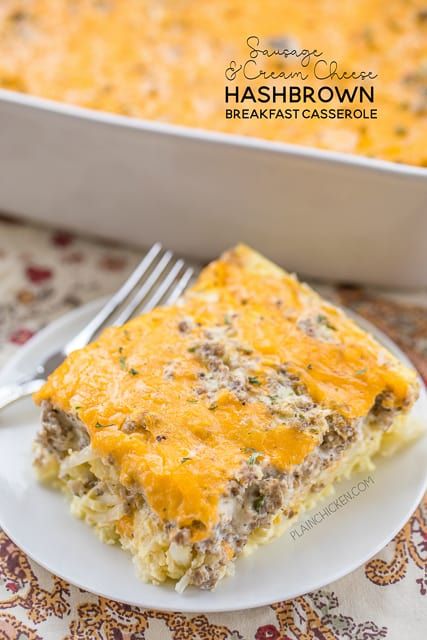 Sausage And Creamy Hashbrown Casserole, Creamy Breakfast Casserole, Sausage And Hashbrowns, Sausage Hashbrown Breakfast Casserole, Breakfast Lasagna, Hashbrown Breakfast, Sausage Cream Cheese, Cream Cheese Breakfast, Frozen Hashbrowns