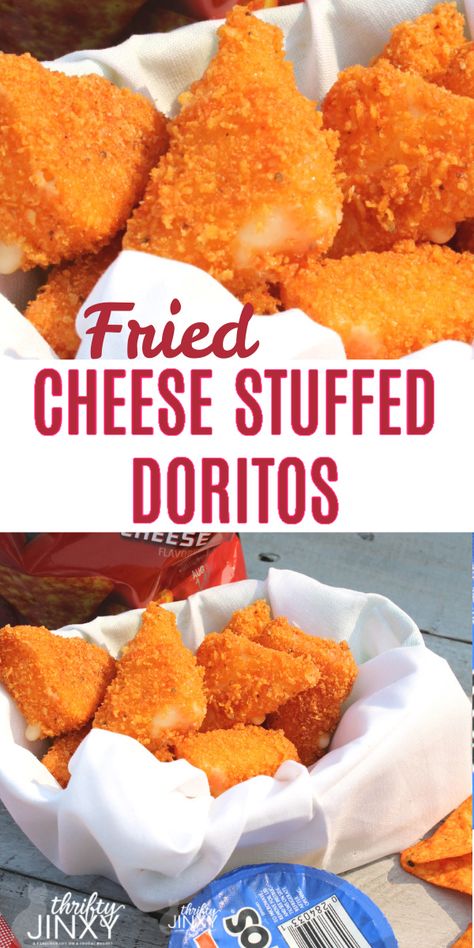 Doritos Recipes, Fried Cheese, Appetizers Easy Finger Food, School Snack, Party Appetizer, Cheese Fries, Cheese Stuffed, Fair Food Recipes, Thanksgiving Menu