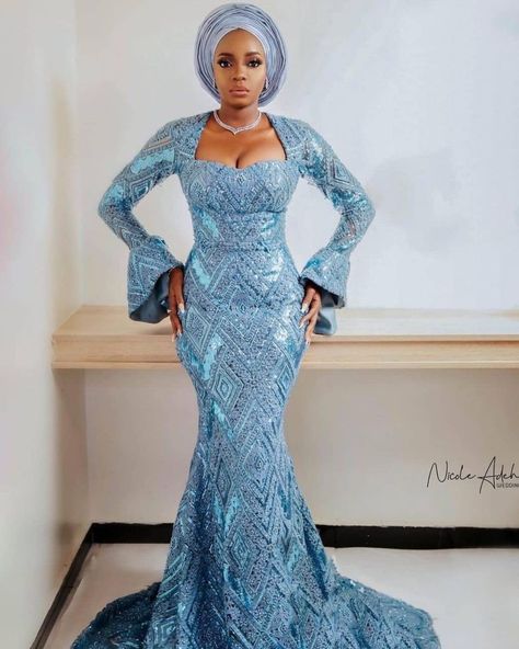 AsoEbiBella.com presents – Aso Ebi Styles We Love -Vol. 377 | BellaNaija Lace Gown Styles Aso Ebi, Thanksgiving Attire, Asoebi Dress, Lace Styles For Wedding, Nigerian Dress Styles, Aso Ebi Lace Styles, African Men Clothing, African Shirt, Nigerian Dress