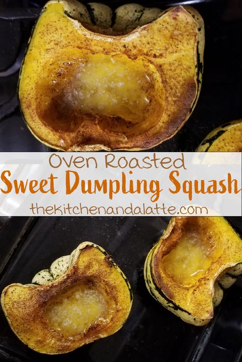 Sweet Dumpling Squash Recipe Roasted, Sweet Dumpling Squash Recipe, Dumpling Squash Recipe, Oven Roasted Squash, Dumpling Squash, Sweet Dumpling Squash, Squash In Oven, Winter Squash Recipes, Roasted Root Veggies