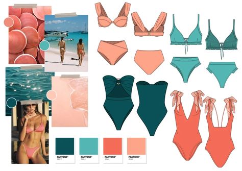 Pantone Colours, Fashion Portfolio Layout, Fashion Trend Board, Fashion Design Books, Technical Drawings, Fashion Design Collection, Design Hoodie, Fashion Design Portfolio, Swimwear Trends