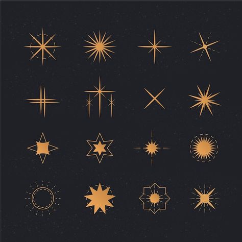 Star Illustration Design, Ken Tattoo, Star Typography, Star Graphic Design, Star Artwork, Art Deco Star, Drawing Stars, Moon Symbols, Star Illustration