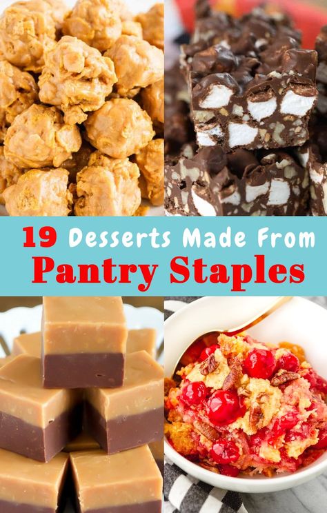 19 Easy Pantry Dessert Recipes - Quick Pantry Desserts Pantry Dessert, Easy Desserts To Make, Fitness Humor, Cookies Bars, Dessert Candles, Quick Easy Desserts, Easy To Make Desserts, Dessert Dips, Christmas Food Desserts