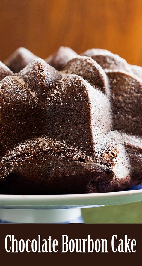 Pumpkin Cream Cheese Bundt, Bourbon Cake Recipe, Chocolate Bourbon Cake, Bourbon Cake, Cream Cheese Bundt Cake, Whiskey Chocolate, Bundt Recipes, Bourbon Recipes, Chocolate Bundt