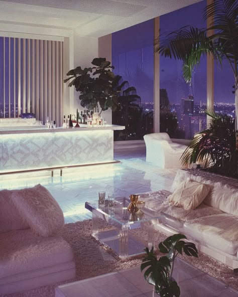 1980s rich in LA aesthetics 💘🌴 [AI] Get your wall posters on liminaldestinations.com and AI prompts on Ko-fi (links in bio!) • • • • #80sinterior #1980sinterior #80saesthetic #1980s #80svibes #80snostalgia #80sdecor #80s #80spenthouse #80smansion #vintage #interiordesign #homedecor #luxuryhomes #midcentury #midcenturymodern #postmodern #luxury #liminal #vaporwave #retrowave 80s Rich House Aesthetic, 80s Luxury Apartment, Rich 80s Aesthetic, 80s Home Exterior, Home Exterior Aesthetic, Liminal Vaporwave, 80s Mansion, 90s Bedroom Aesthetic, 1980s Interior Design