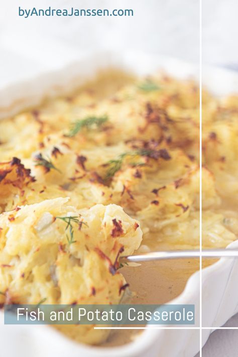 Potato Casserole Healthy, Cod Casserole, Fish Casserole Recipes, Casserole With Potatoes, Fish Casserole, Casserole Healthy, Creamy White Wine Sauce, Cod Fish Recipes, Cabbage And Potatoes