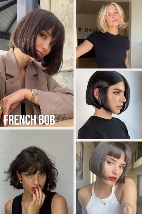 French bob, chin length haircut, short hair, dark hair, blonde hair, haircut idea, hair for summer French Bob Blonde Short Hair, Italian Bob Vs French Bob, Bob Chin Length, Chin Length Haircut, Short Hair Dark, Hair For Summer, French Haircut, Haircut Idea, Haircut Short Hair