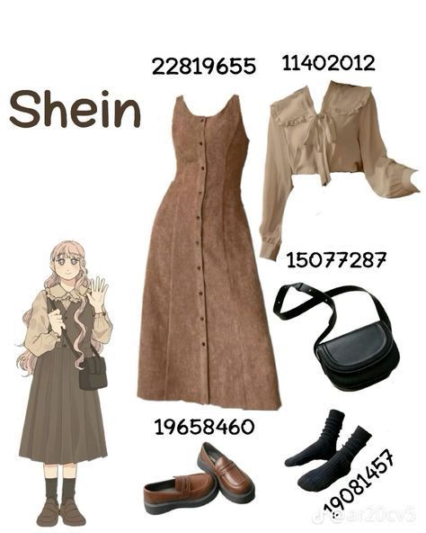 Shein Vintage Outfits, Shein Outfits Classy, Shein Modest Outfits, Code Aesthetic, Shein Codes, Modest Girly Outfits, Simple Style Outfits, Modesty Outfits, Cute Modest Outfits