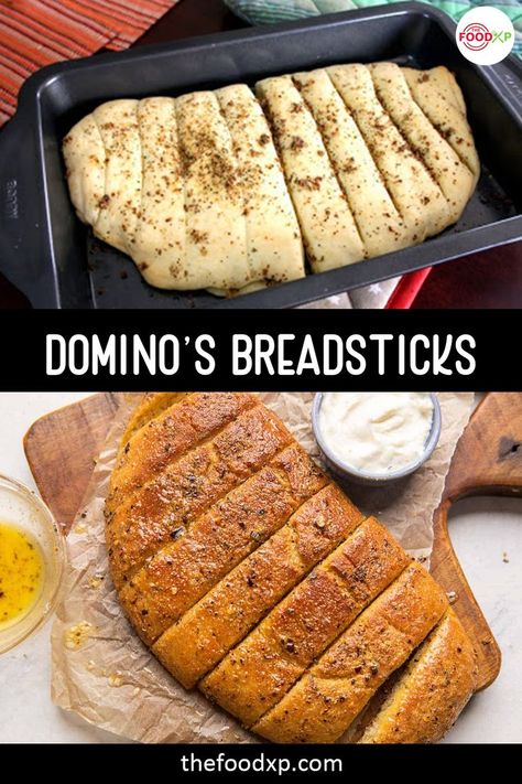 Dominos Garlic Bread, Cheesy Dips, Bread Sticks Recipe, Cheesy Dip, Garlic Bread Recipe, Copycat Restaurant Recipes, Breadsticks, Yummy Sides, Restaurant Recipes