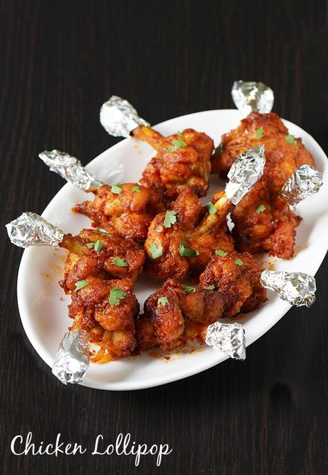 chicken lollipop recipe - how to make chicken lollipop Chicken Lollipop, Lollipop Recipe, Chicken Lollipops, Spicy Appetizers, Chicken Snacks, Chicken Appetizers, Tandoori Masala, Indian Recipe, Indian Snack Recipes