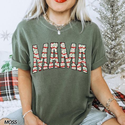 Mama Christmas Shirt, Merry Christmas Shirt, Mama Shirt, Christmas Gift for Mom, Christmas Tree Cake Shirt, Comfort Colors® Shirt for Women by LuckyLimeCo on Etsy Christmas Tree Cake Shirt, Gift For Mom Christmas, Christmas T Shirt Design, Tree Cake, Christmas Tree Cake, Christmas Gift For Mom, Merry Christmas Shirts, Mom Christmas, Comfort Colors Shirt