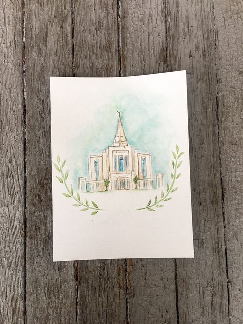 Gilbert Arizona Temple Lds Temple Drawing Simple, Gilbert Temple Watercolor, Lds Temple Line Art, Watercolor Temple, Ogden Temple Watercolor, Gilbert Arizona Temple, Temple Drawing, Gilbert Arizona, Easy Drawings