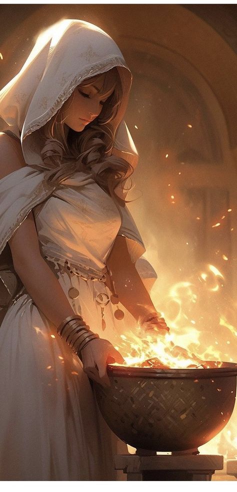 Greek Priestess Aesthetic, Dnd Priestess, Goddess Oc Art, Greek Priestess, Sun Priestess, Priestess Character Design, Fantasy Priestess, Greek Dnd, Priestess Art