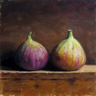 Oil on Board. Approx 6"x6" SOLD More figs. These were quite the challenge to paint but i really like how they came out. Still Life Fruit, Watercolor Fruit, Food Painting, Still Life Oil Painting, Fruit Painting, Daily Painting, Painting Still Life, Still Life Art, Fruit Art