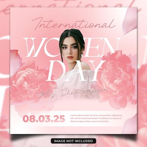 PSD womens day greeting card for social ... | Premium Psd #Freepik #psd #event #lady #woman #floral Social Post Design, Women Day, Psd Icon, Design Graphics, Iconic Photos, Post Design, Vector Photo, Media Post, Ladies Day