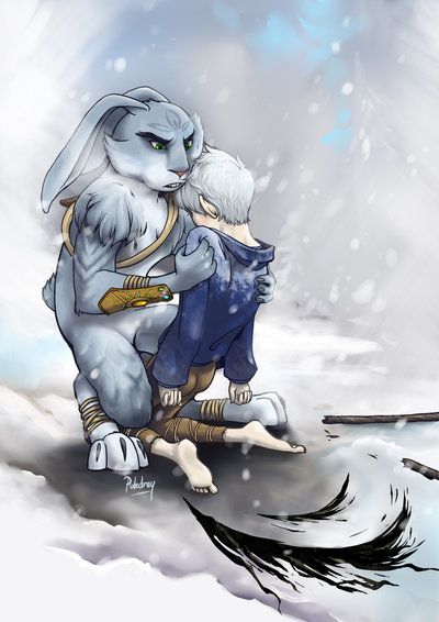 Unconscious snowflake by Poledrey on DeviantArt Rotg Fanart, The Guardian Movie, Guardians Of Childhood, Jack And Elsa, Jack Rabbit, Rise Of The Guardians, The Big Four, The Guardians, Anime Fnaf