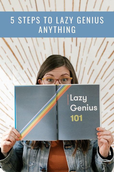 Today, we are just about one week out from the release of my second book, The Lazy Genius Kitchen, and in that book, I share five steps to Lazy Genius anything in your kitchen, but those five steps can work for anything in your life. Lazy Genius Principles, The Lazy Genius, Lazy Genius, Be Kind To Yourself, One Week, Free Food, Good Things, How To Plan, Book Cover