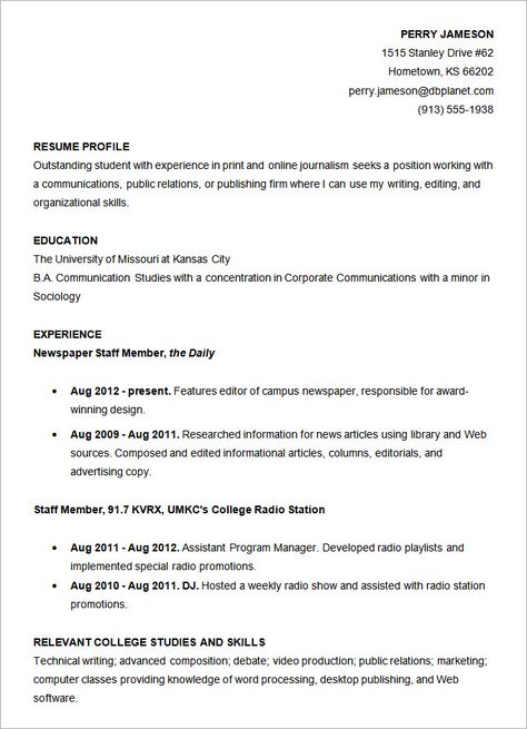 Resume Templates College Student (4) - TEMPLATES EXAMPLE | TEMPLATES EXAMPLE Masters Application, Simple Resume Sample, Student Nurse Resume, Academic Resume, Free Resume Maker, Academic Cv, Acting Resume Template, College Resume Template, Microsoft Word Resume Template