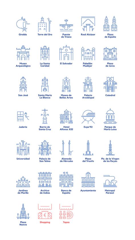 No guide - iconography about Seville. Art Inspired Tattoos, Travel Icon, Design Grafico, Graphic Design Fun, City Landscape, Graphic Design Projects, City Design, Creativity And Innovation, Personal Project