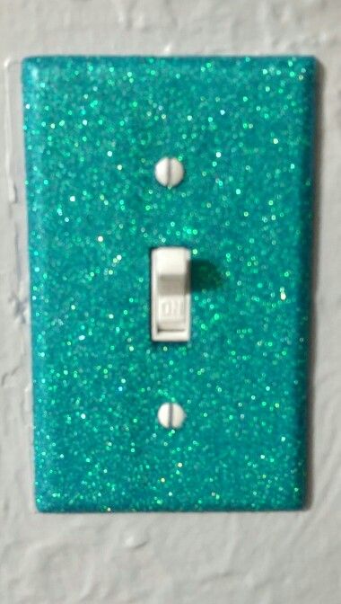 Glitter light switch plate Glitter Light Switches, Haida Art, Resin Ideas, Light Switch Plate, Light Switch Plates, Switch Plate, Switch Plates, Girls Room, Girl's Room