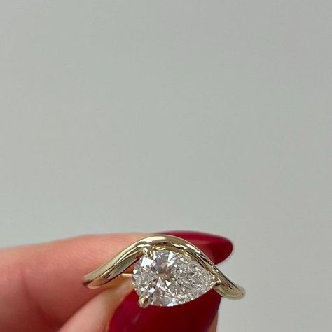 Shahla Karimi on Instagram: "An SK Best Seller: The East-West Pear Eye Ring 💍 #diamonds #engaged #engagementring" East West Pear Engagement Ring, Sideways Pear Engagement Ring, Shahla Karimi, East West Engagement Ring, Pretty Engagement Rings, Fancy Accessories, Ring Trends, Pear Engagement Ring, Eye Ring